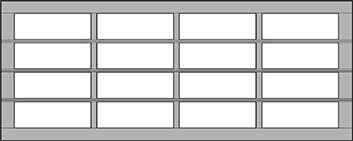 6″ Frame – 16ft wide (4 panels) Contemporary Aluminum Door Model 8850 - Wayne Dalton of Windsor