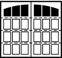 7104 Palomino Wide 4 Section arched 1 Wood Garage Doors 7100 Series - Wayne-Dalton of Windsor, Tecumseh