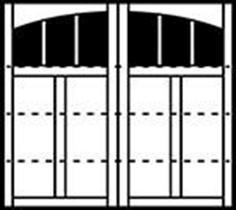7400 Delmar 4-Section Arched Wood Garage Doors 7400 Series - Wayne-Dalton Sales Center of Windsor