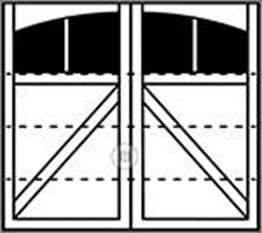 7410 Saratoga 4-Section Arched Wood Garage Doors 7400 Series - Wayne-Dalton Sales Center of Windsor