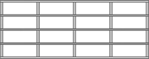 Over 12 ft. wide (3″ frame) Modern Glass Garage Door Model 8850, Wayne Dalton of Windsor