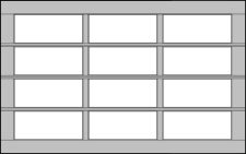 9 ft. Double Wide (3 panel) Contemporary Aluminum Door Model 8850 - Wayne Dalton of Windsor