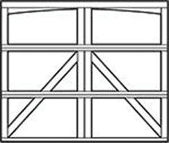 model 9700 Charleston Arched 7ft Carriage House Steel Garage Doors 9700, Wayne Dalton of Windsor