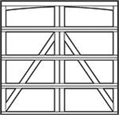 model 9700 Charleston Arched 8ft Carriage House Steel Garage Doors 9700, Wayne Dalton of Windsor