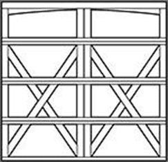 model 9700 Lexington Arched 8ft Carriage House Steel Garage Doors 9700, Wayne Dalton of Windsor