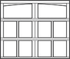 model 9700 Newport Arched 7ft Carriage House Steel Garage Doors 9700, Wayne Dalton of Windsor