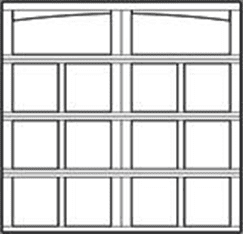 model 9700 Newport Arched 8ft Carriage House Steel Garage Doors 9700, Wayne Dalton of Windsor