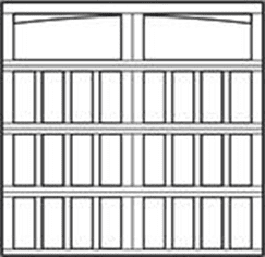 model 9700 Oak Park Arched 8ft Carriage House Steel Garage Doors 9700, Wayne Dalton of Windsor