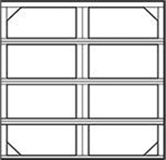 model 9700 Portland Full 8ft Carriage House Steel Garage Doors 9700, Wayne Dalton of Windsor