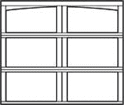 model 9700 Westfield Arched 7ft Carriage House Steel Garage Doors 9700, Wayne Dalton of Windsor