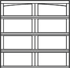 model 9700 Westfield Arched 8ft Carriage House Steel Garage Doors 9700, Wayne Dalton of Windsor